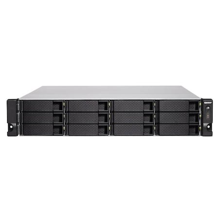 Qnap Intel Xeon E-2124 3.3GHz/8GB DDR4/6GbE/12SATA/USB3.1/12-Bay 2U TS-1283XU-RP-E2124-8G-US